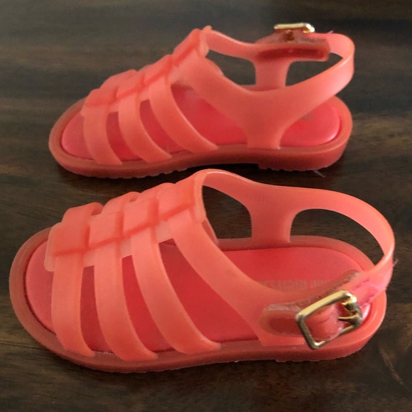 Mini Melissa Orange Sandals - Picture 3 of 6